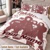 Custom Name Text 3Pcs Bedding Set Tokio Hotel Duvet Cover And Two Pillowcases