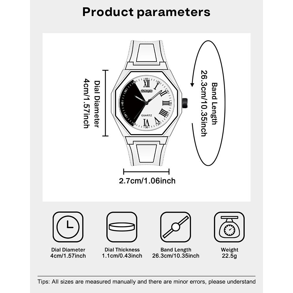 Modern Minimalist Sketching Creative Sports and Leisure Watch Creative Design Waterproof Watch