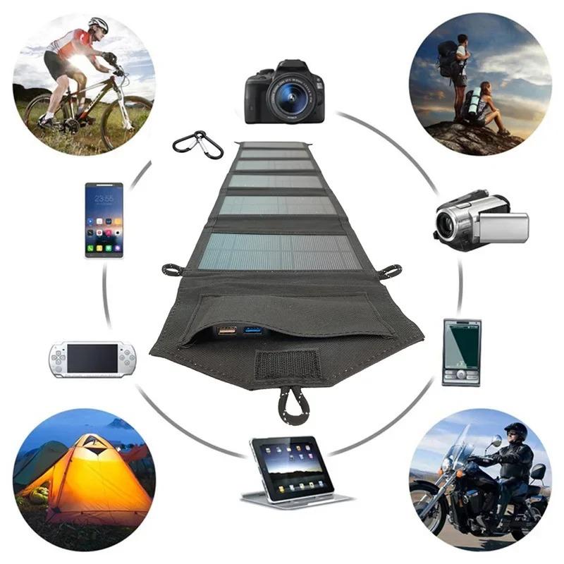 20W Monocrystalline Silicon Solar Panel Folding Bag for Outdoor Portable Mobile Phone Charging and Power Generation Photovoltaic Panel