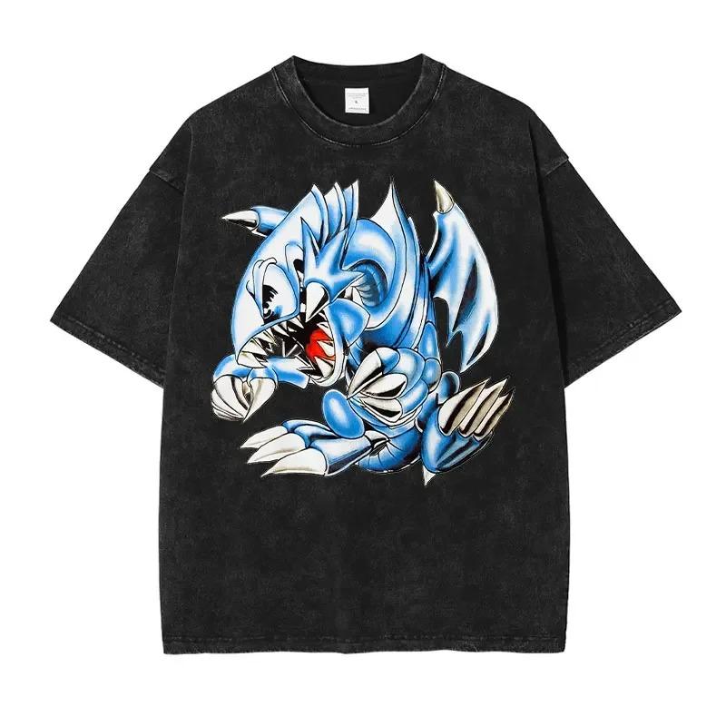 2026 New Arrival Unisex Clothes Tee Shirt Homme T-Shirts Unisex Tshirt for Unisex Ropa Hombre Anime Yu Gi Oh Retro Vintage Washed