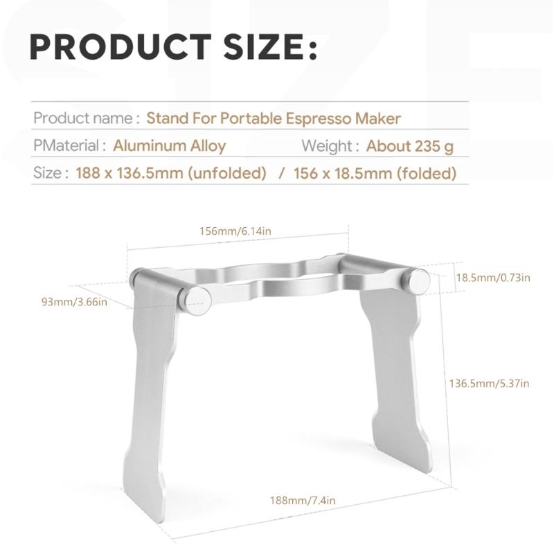 Space Saving Extraction Bracket for Portable For Electric Cup Coffee Machines Suitable for Home Travel Car Use