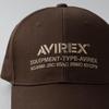 Avirex NUMBERING Military Baseball Cotton Cap 6-Panel Cap, Men's Low-Profile (JP, Alphabet, XL, Brown)