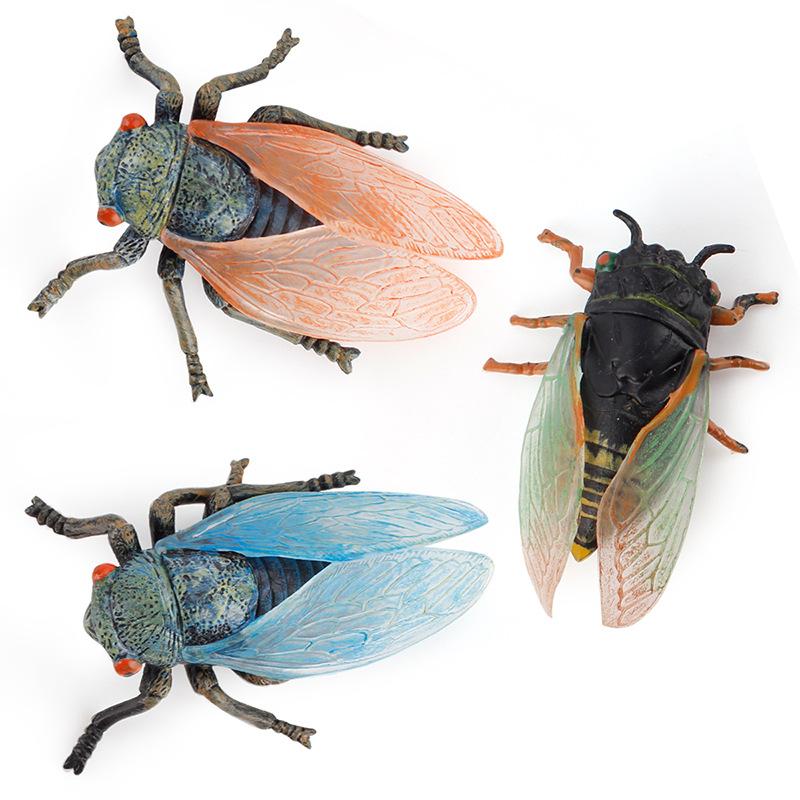 Jucărie pentru copii Model Știință și Educație Simulare Insectă Cicală Lumea Faunei Sălbatice Cicală Aurie Decorațiuni Ornamente pentru Masă cu Nisip