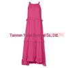 European and American 2025 Summer Ruffle Long Dress - Women's Flowing Holiday Beach Style
