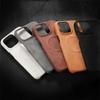 Simple Business Style Pure Color Leather Phone Case Magnetic Wireless Charge for iPhone 12 13 14 15 16 Pro Max Shockproof Cover