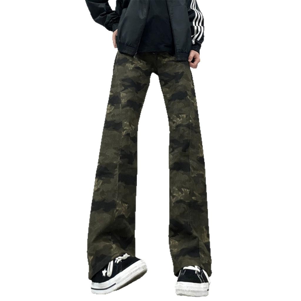 American High Street Camouflage Jeans Men's New Trendy Brand Retro Fashion Loose and Thin Casual Trousers Men's Clothing