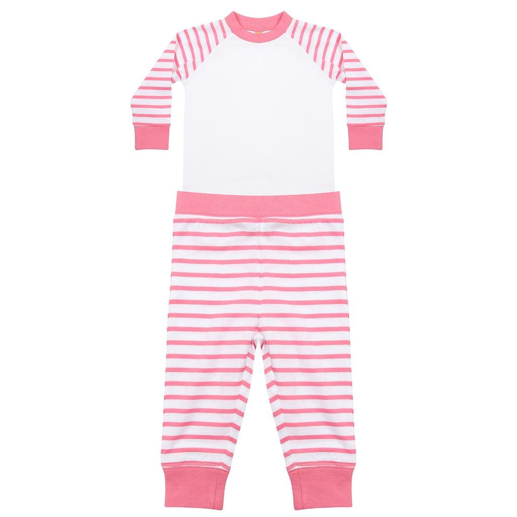 Larkwood Childrens/Kids Striped Long Pajamas Set