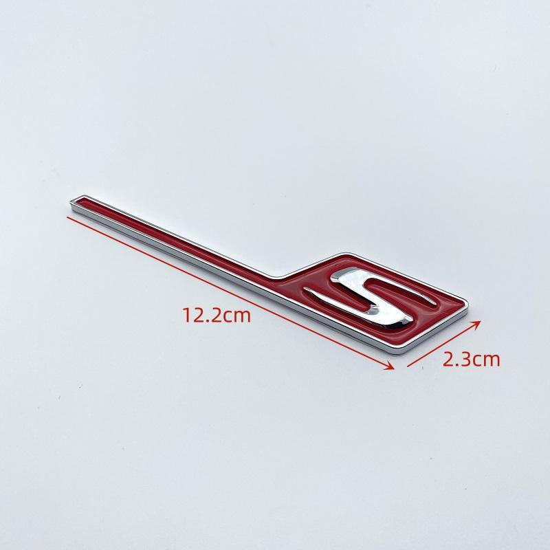 1Pc ABS S Badge Emblem Car Trunk Stickers For S E63S C63S GLC63S GLE63S GLS63S GTS GT43S GTR GT53 GT50 CLA45S Silver yellow black