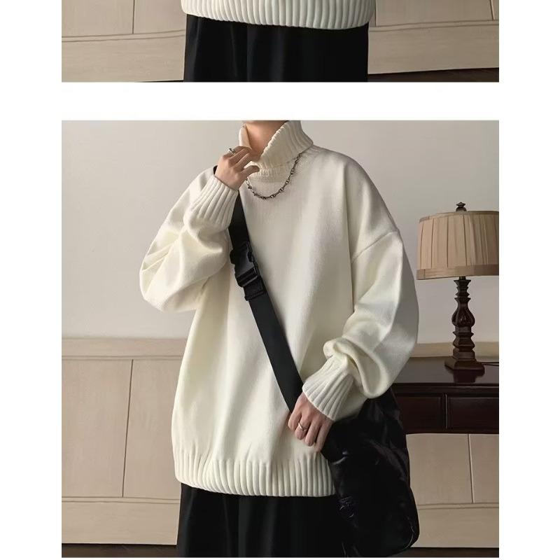 Autumn and Winter Thick Sweaters for Men Korean Style Trendy Loose Japanese Sweaters Winter Ins Hong Kong Style Lazy Sweater Jacket