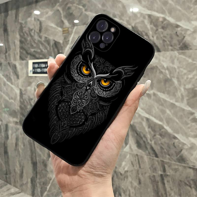 YNDFCNB Animal Owl Phone Case For iPhone 8 7 6 6S Plus X SE 2020 XR XS 14 11 12 13 Mini Pro Max Mobile Case