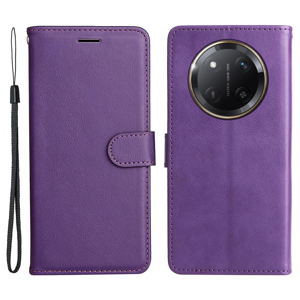 

Для Honor X60 Pro 5G/Magic7 Lite 5G/X9c 5G Чохол Одноколірний Шкіряний Мобільний Чохол Гаманець Підставка з Ремінцем Purple