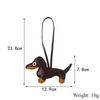Dachshund leather pendant Korean version diy cute ins puppy bag pendant lanyard couple car pendant