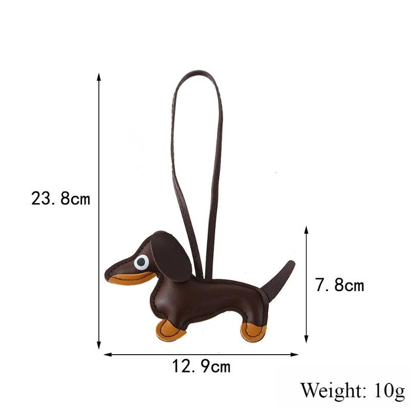 Dachshund leather pendant Korean version diy cute ins puppy bag pendant lanyard couple car pendant