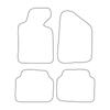 [Blm]Re022 Black - Set Of Velour Floor Mats To Fit Renault Safrane 1996-2002 - Black Trim