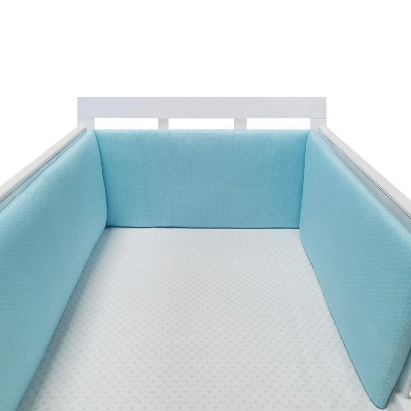 Cotton Baby Anti-Collision Crib Bumper Pad - Removable & Washable, Anti-Pinch Design for Newborns