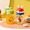 Adorable Cartoon Baby No-Spill Cup Baby Leak-Proof Cup Lightweight To Carry Summer Straw Drinking Cup Pc Plastic Cup