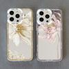 Vintage Flower Clear Phone Case For iPhone 12 11 13 Pro Max 15 14 Pro Max 7 8 14 15 Plus SE2 X XR XS Butterfly Plant Back Covers