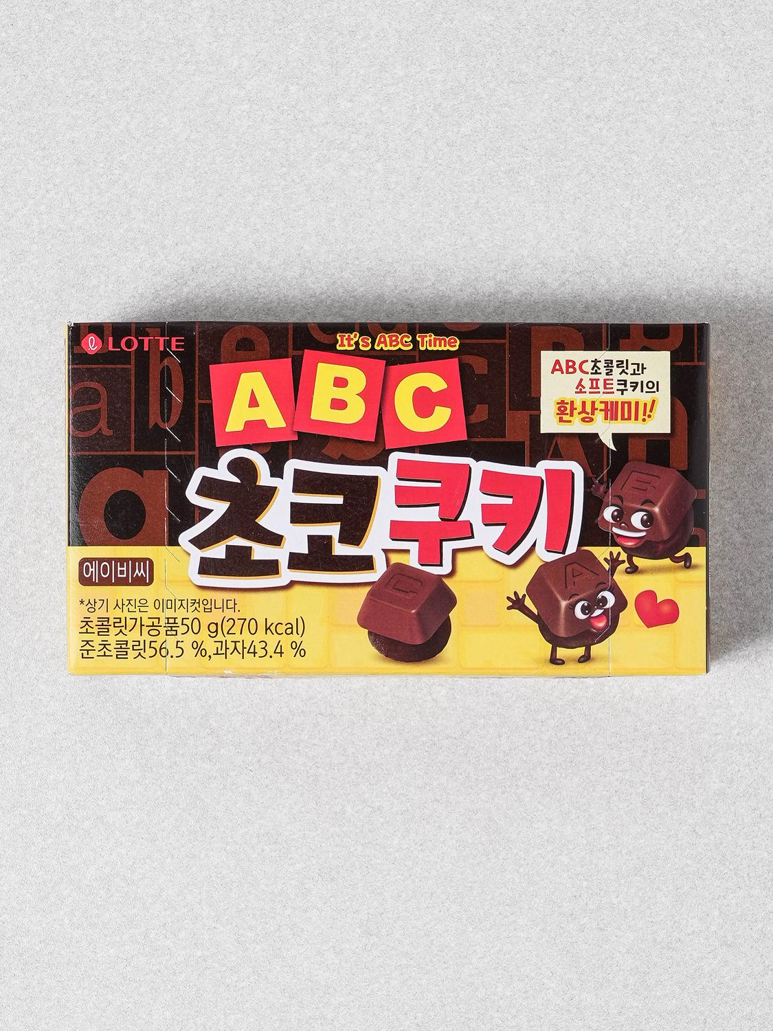 Lotte ABC Chocolate Cookies 50g Pack 1ea