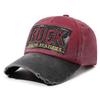 Embroidery Rock Hat Men'S Washed Cotton Splicing Baseball Cap Retro Retro Hip Hop Cap Women
