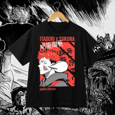 Jujutsu Kaisen Itadori Sukuna Anime T-Shirt Men's Graphic Streetwear Tee Casual Apparel for Jujutsu Kaisen Fans