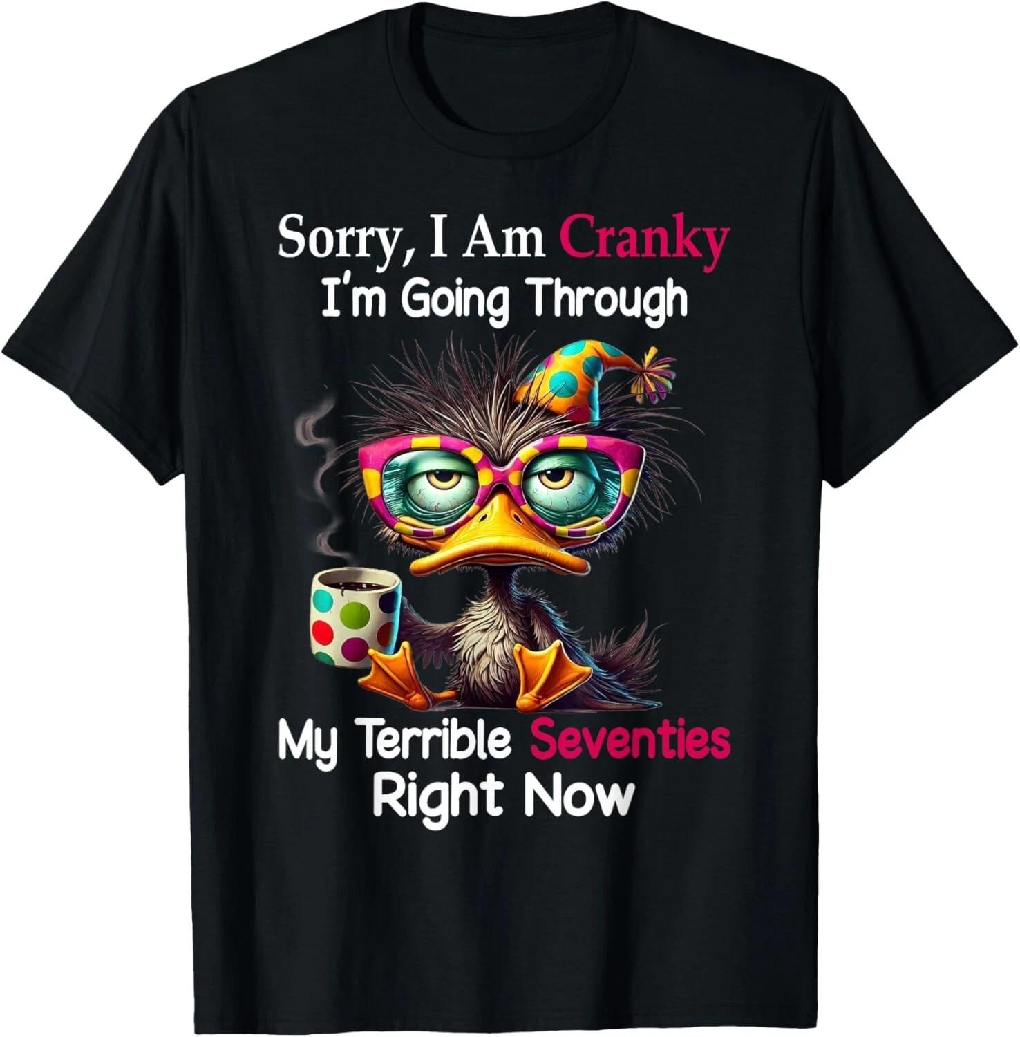 

Sorry I Am Cranky I m Going Through My Terrible Seventies T-Shirt 4XL