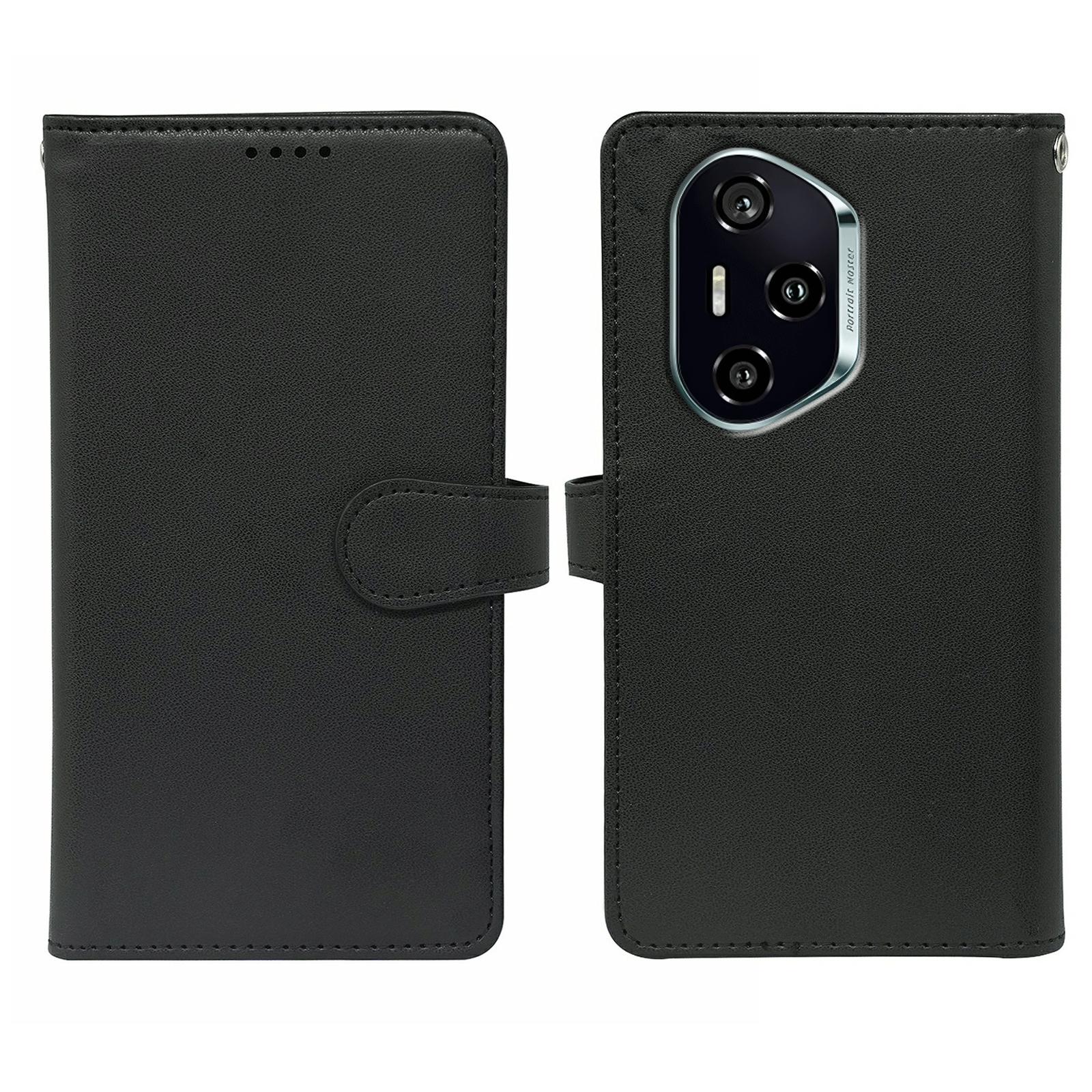 

For Honor 400 Case with 9 Card Slots PU Leather Stand Phone Cover Black