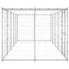 VidaXL Chenil Extérieur Acier Galvanisé avec Toit 12,1 m² Enclos Niche Cage 3082304