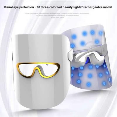 LED-Schönheitsmaske Dreifarbige Phototherapie Hautverjüngungsinstrument Wiederaufladbares LED-Direktspektrometer Masken-Einführungsinstrument