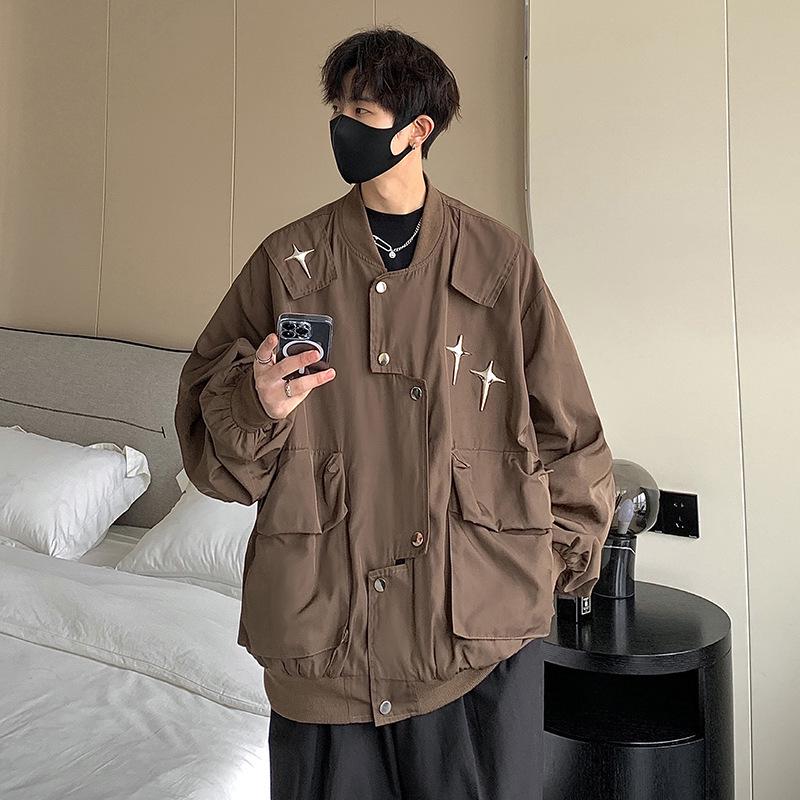 2023 Men's Retro Bomber Jacket: Vintage Baseball, National Tide, Hip Hop Couple Style