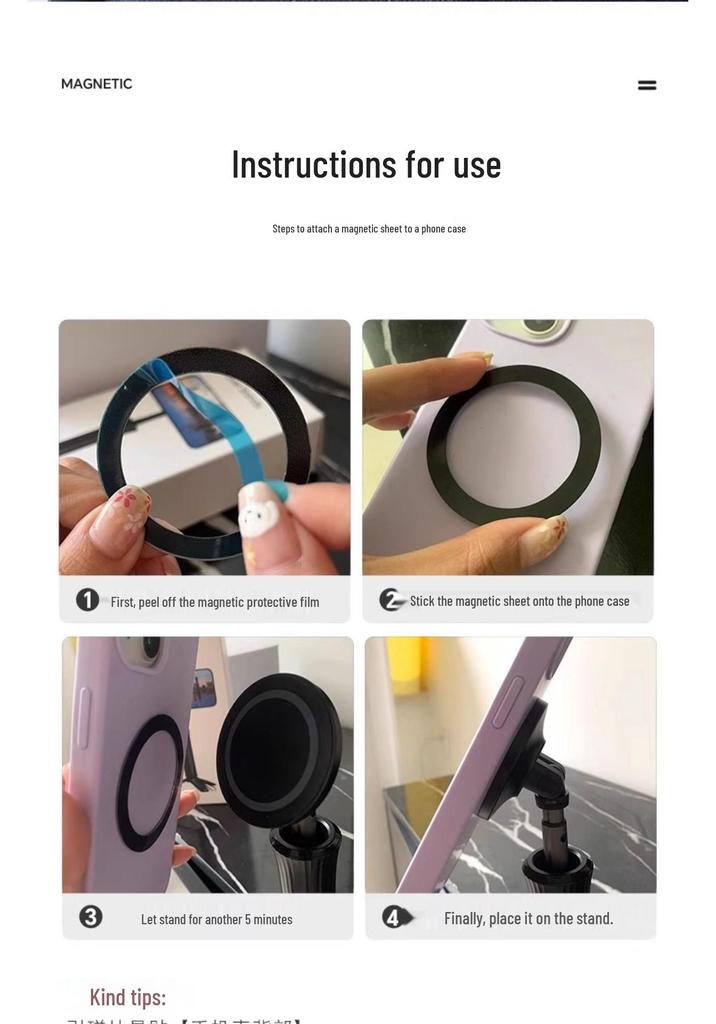 Magnetic Selfie Stick with Rotating Tripod and Folding Phone Holder for Travel, Desktop, and Live Broadcast