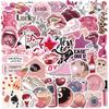 10/30/50pcs Pink Downtown Girl Ins Style Stickers Aesthetic Graffiti Decals Water Bottle Phone Notebook Cute Girls Sticker Pack