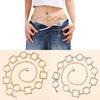 Modern Metallic Waist Chain With Geometric Patches For Women Summer Fashion Accessories