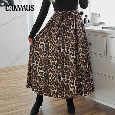 Women's New Autumn and Winter Long Dress Senior Sense of Fashion Thin Leopard Fashion Long Skirt