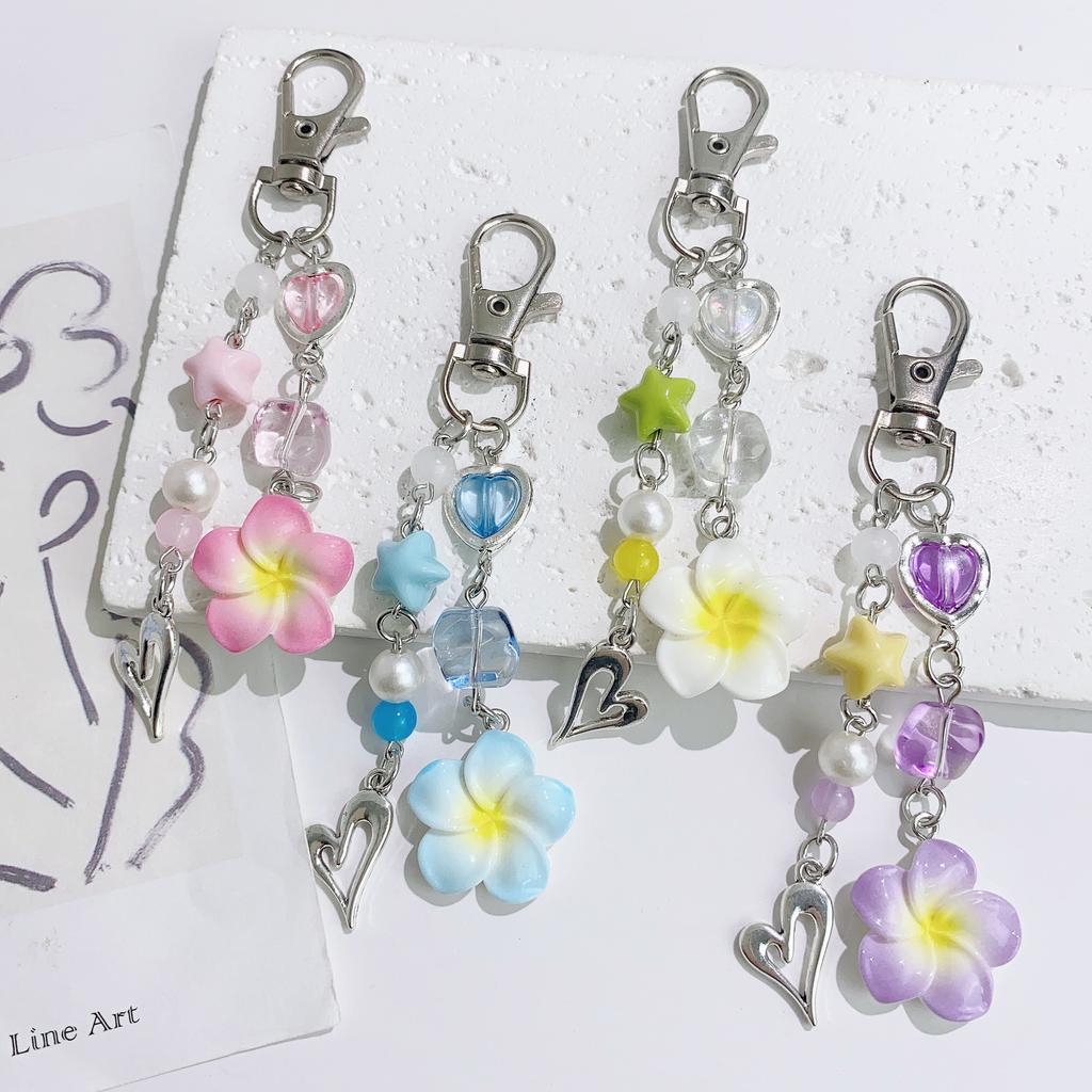 Backpack Pendant Portable Beaded Keychain Heart Star Keychain Delicate Cute Key Chain For Handbags Diy Jewelry Backpacks