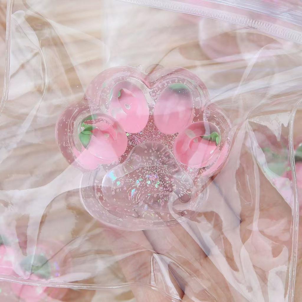 Soft Cat Paw Pinch Fun Toys, Slow Rebound Green Grapes, Orange Fruits, Strawberry Stress-relieving Children's Toy Gifts