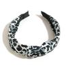 Elegant Women's Retro Leopard Print Wide Knot Hairband
