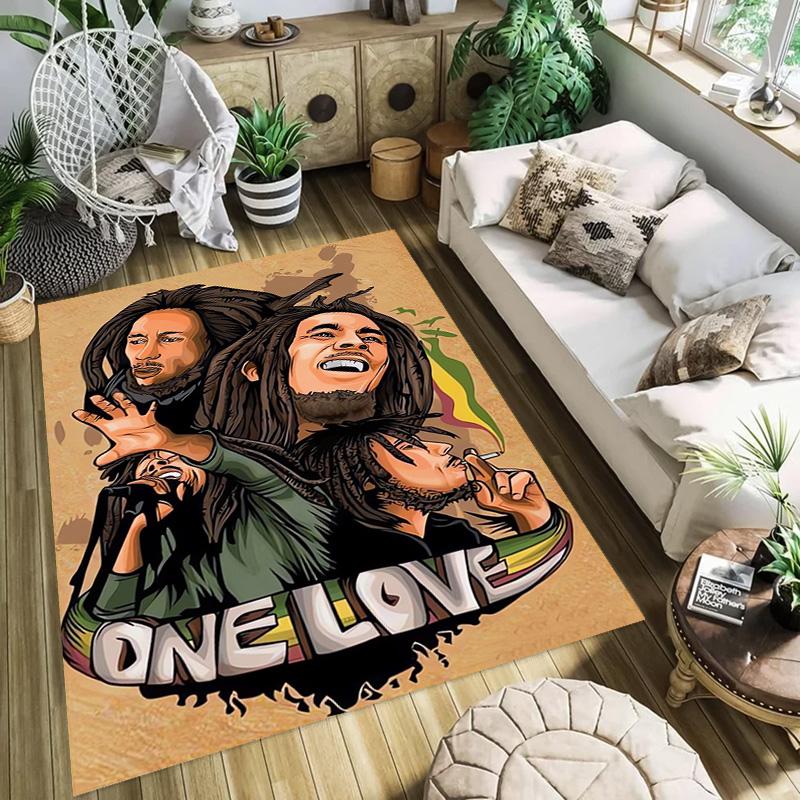 Vibrant Peace Love Harmony carpet floor mats Doormat Dormitory decoration Art Bathroom mat