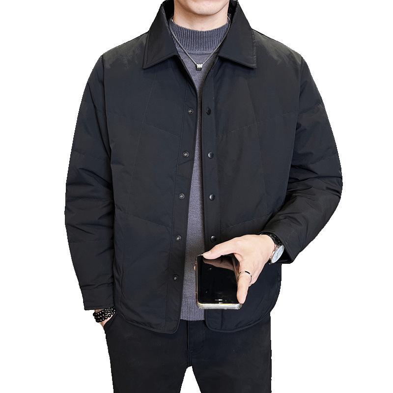 National Standard 90 Men's Trendy Lapel Winter Short Jacket