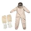 [LUERME] Beekeeping Protective Suit, 3-Piece Set: Zippered Top, Bottom, Face Net, and Gloves. Ideal for Beehives, Pest Control, Farm Work, Grass