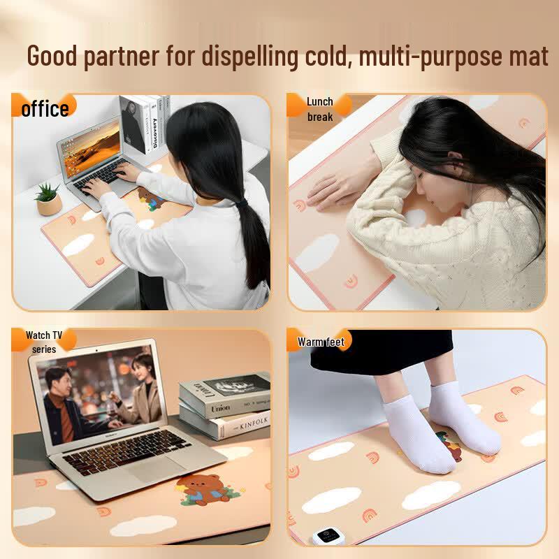 BUBM 3-Level Heated Desk Mat & Mouse Pad