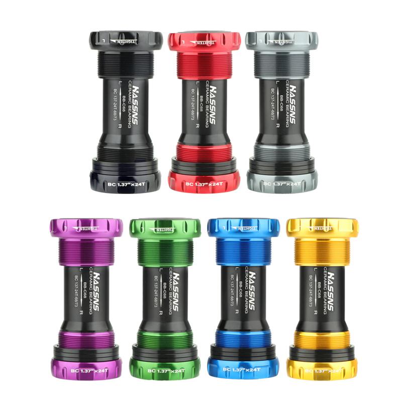 HASSNS Bike Bottom Bracket Ceramics Mtb BB68 Hollowtech Carriage Central Movement for Mountain Bike Crank Crankset Cycling Botto