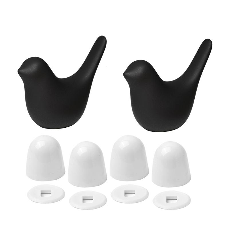 Gold Finish Ceramic Bird Toilet Bolt Covers ABS Backing Universal Motorhome Bath Accessories Secure Bolt Coverage Decora