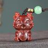 Sandalwood Dragon Phone Charm Keychain Ornament for Couples