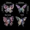 5pcs Acrylic Butterfly Gradient Color Transparent Ornament For DIY Home Festival Wedding Party Jewelry Decoration Accessories