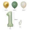 12pcs 32inch Olive Green Number 0-9 Balloon Helium Foil Digital Balloon For Kids Adult Birthday Anniversary Wedding Decoration
