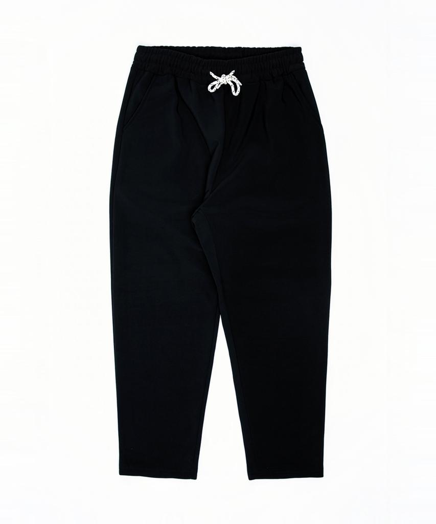 Seuteulaikeu Jersey Tapered Sweatpants (Black)