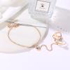Gold Big  Ring Bracelet For Women Wrist Chain Jewelry Hand Back Chain