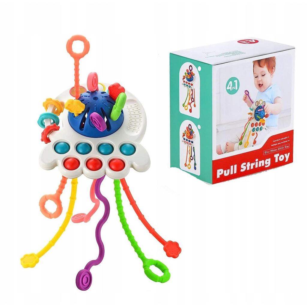 Montessori Sensory Teething Toy for Babies, Multicolor, 12x14x7cm, Teether & Soothing Toy for Kids 18 Months+