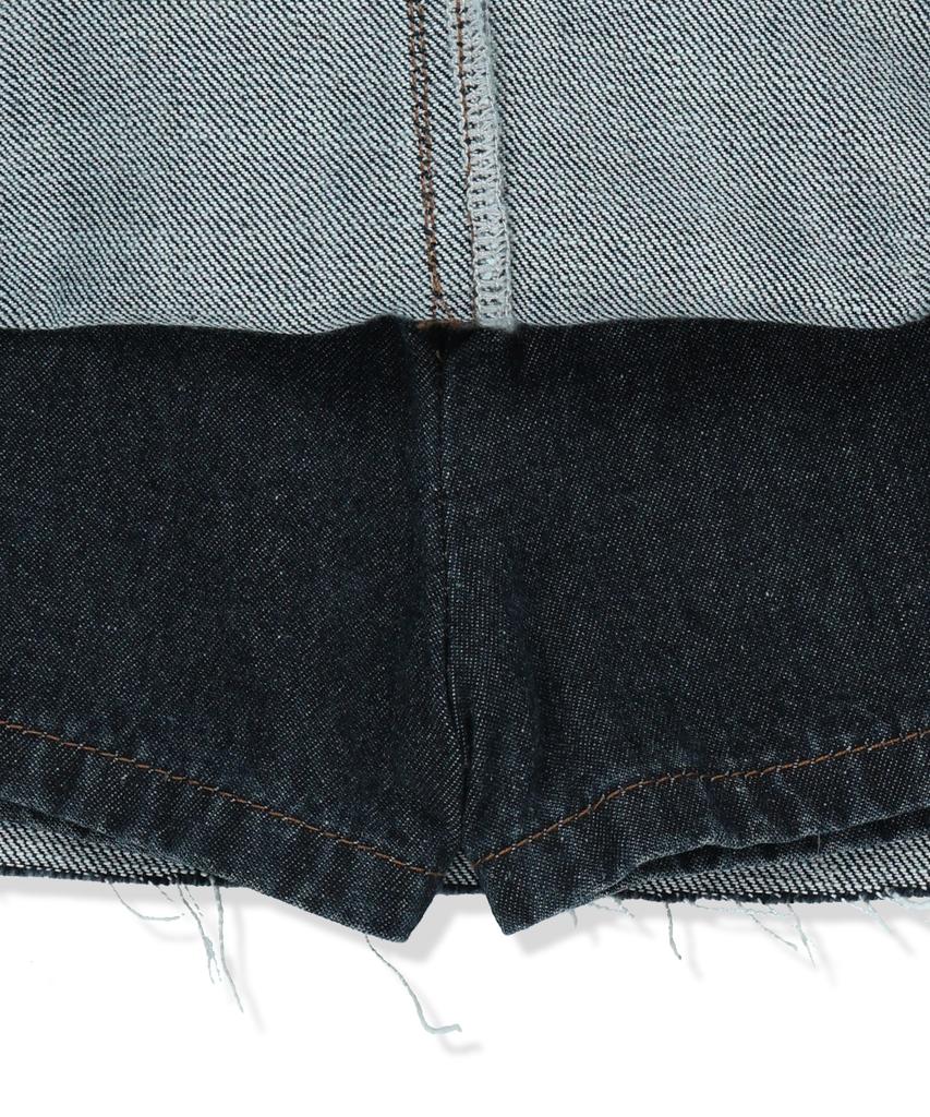 Mattengkim Cargo Mini Denim Skort In Blue