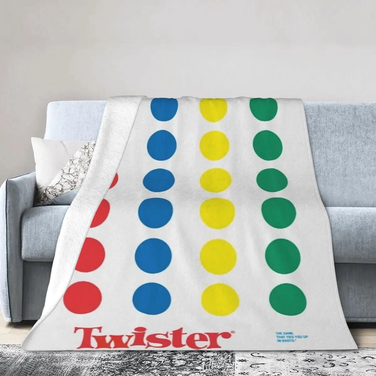 Monika Chen Unisex Flannel Throw Blanket The Twister Game Blanket Blankets Soft Bedding Warm Plush Blanket For Bed Living Room Picnic Home Couch